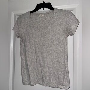 Brandy Melville Grey V Neck Tshirt OS
